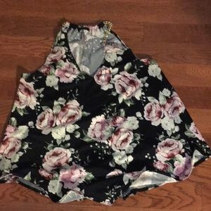 Black Rose Flowered Dress